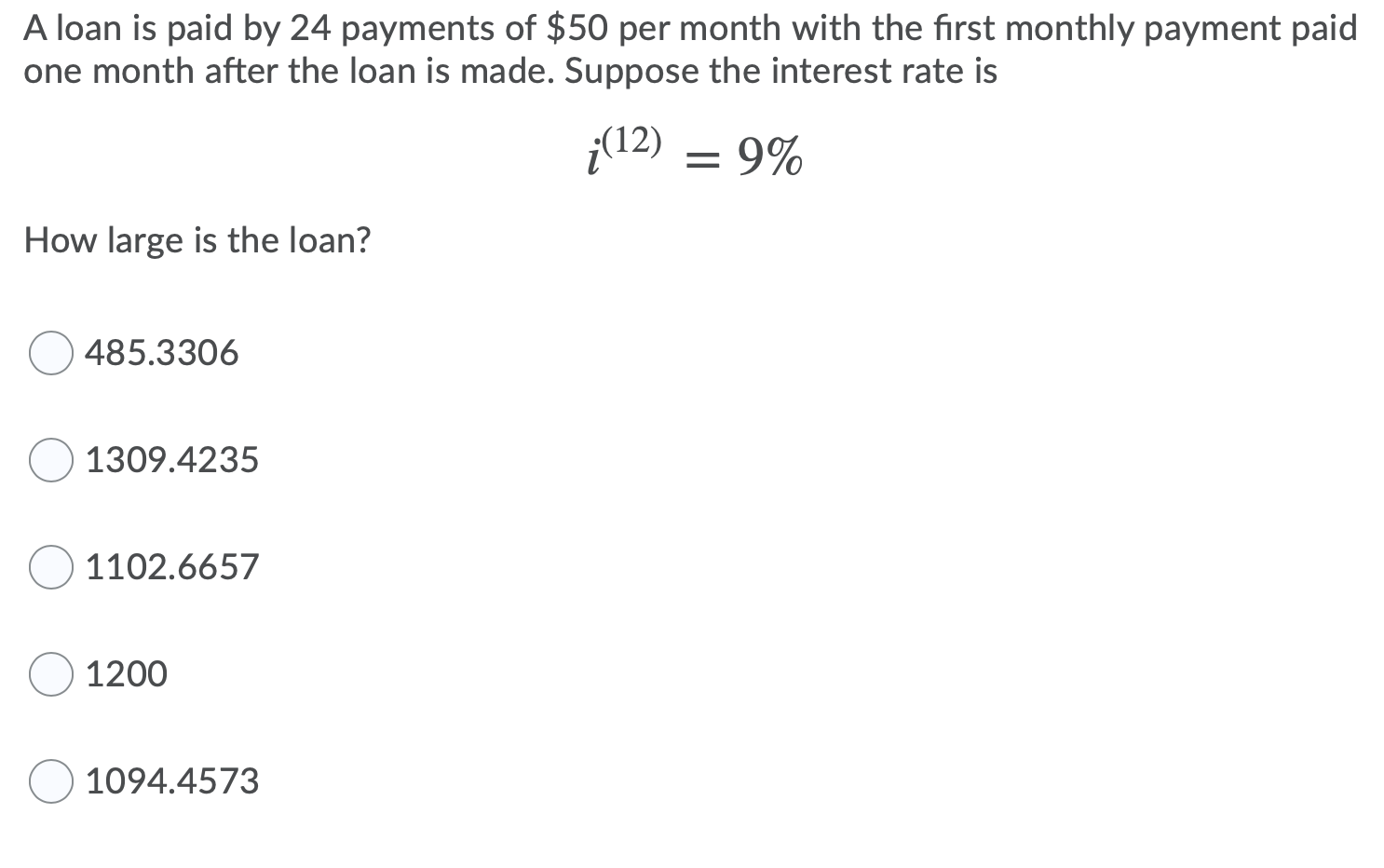 solved-a-loan-is-paid-by-24-payments-of-50-per-month-with-chegg