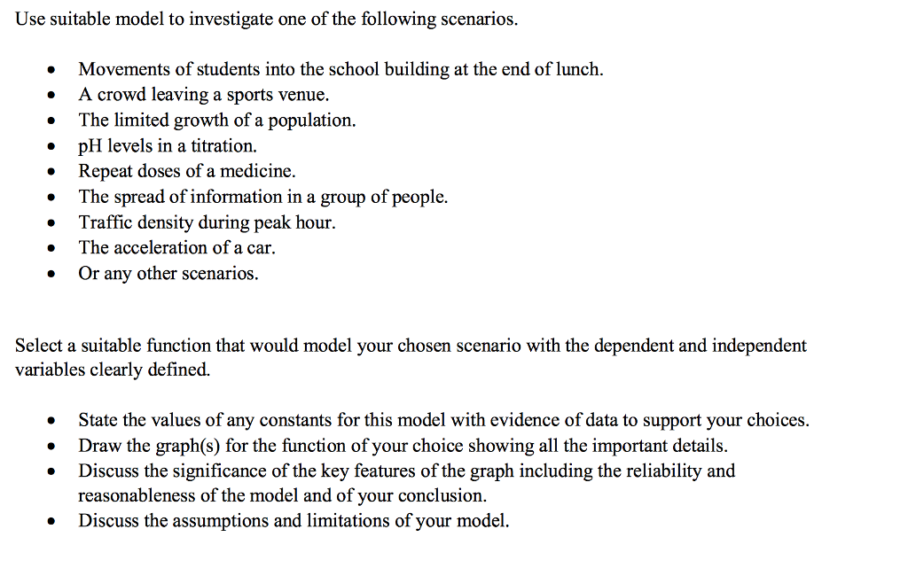 Use suitable model to investigate one of the | Chegg.com