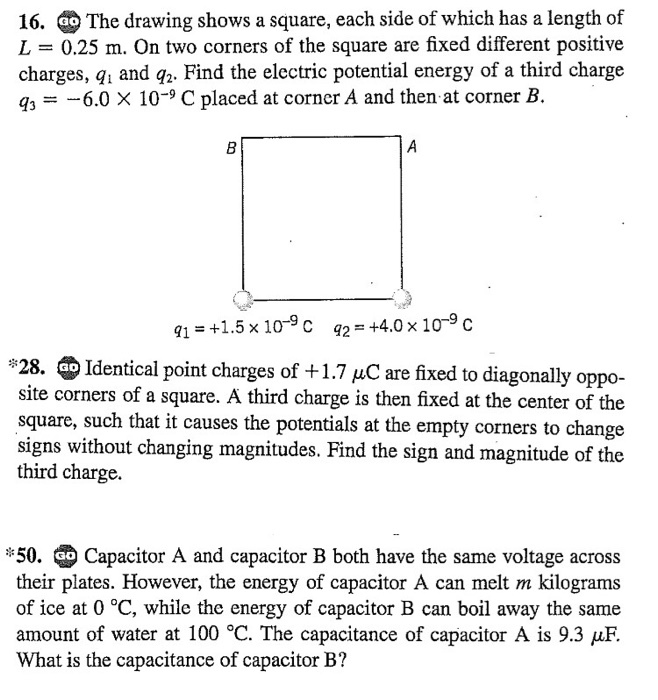 Solved 16. The drawing shows a square, each side of which