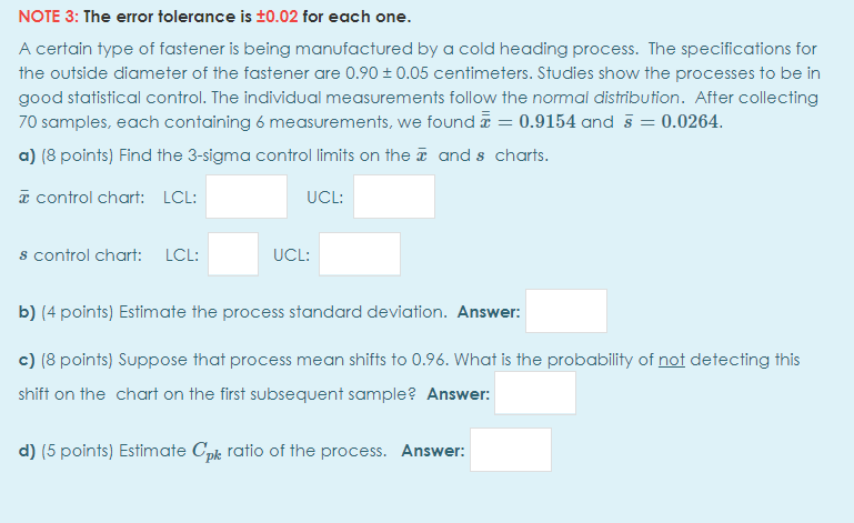 Solved NOTE 3: The error tolerance is $0.02 for each one. A | Chegg.com