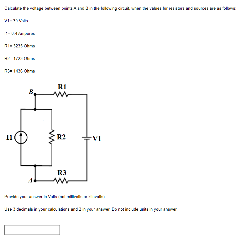 Solved Calculate The Voltage Between Points A And B ﻿in The | Chegg.com