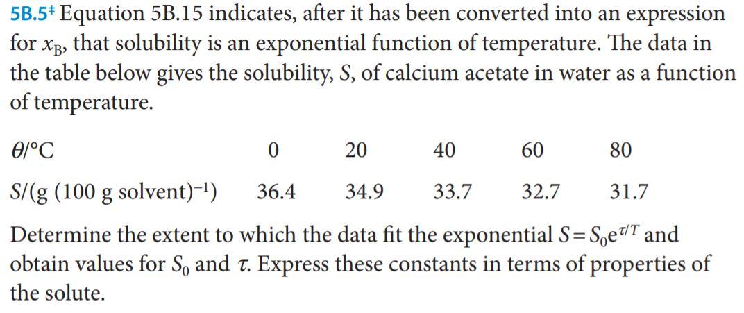 Solved 53.5+ Equation 5B.15 indicates, after it has been | Chegg.com