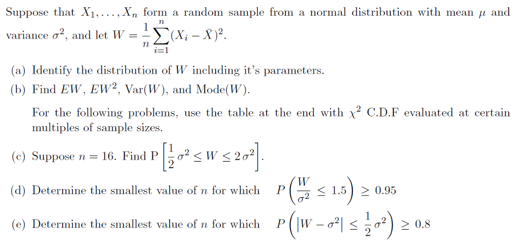 Solved Suppose that X1,... . Xn form a random sample from a | Chegg.com