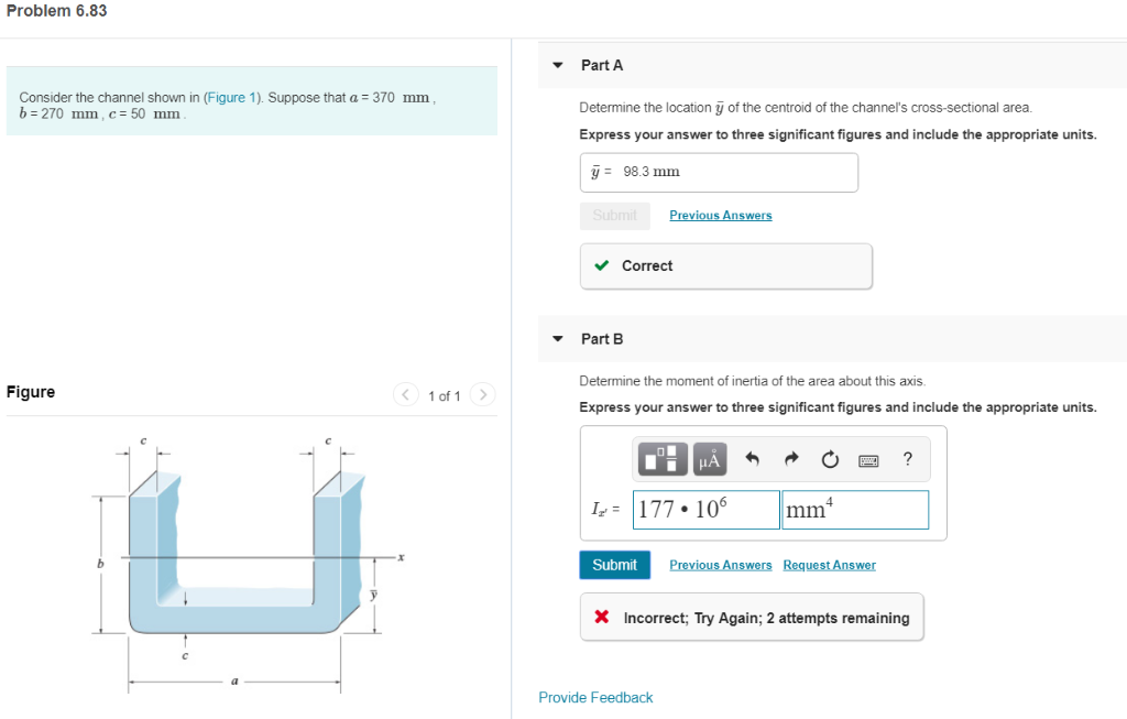Solved Problem 6.83 Part A Consider the channel shown in | Chegg.com