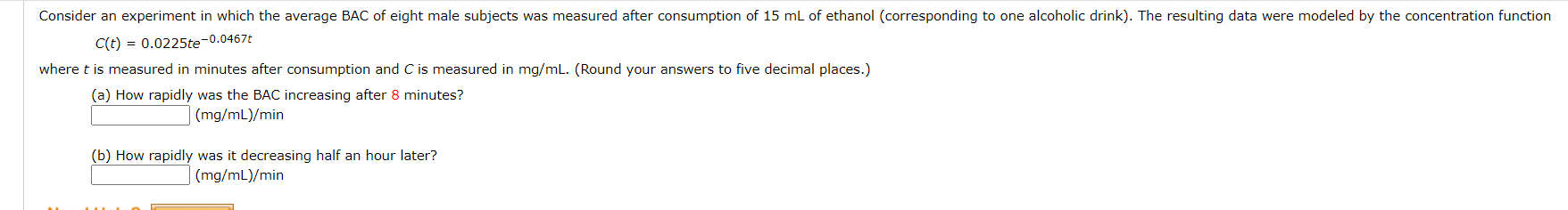 Solved Consider an experiment in which the average BAC of | Chegg.com