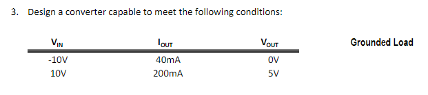 Solved 3. Design A Converter Capable To Meet The Following | Chegg.com