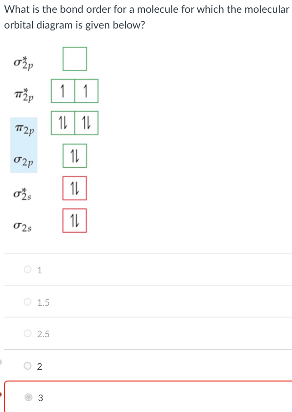 Solved What is the bond order for a molecule for which the | Chegg.com