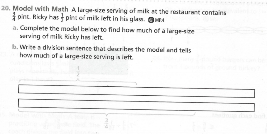 Solved 20. Model with Math A large-size serving of milk at | Chegg.com