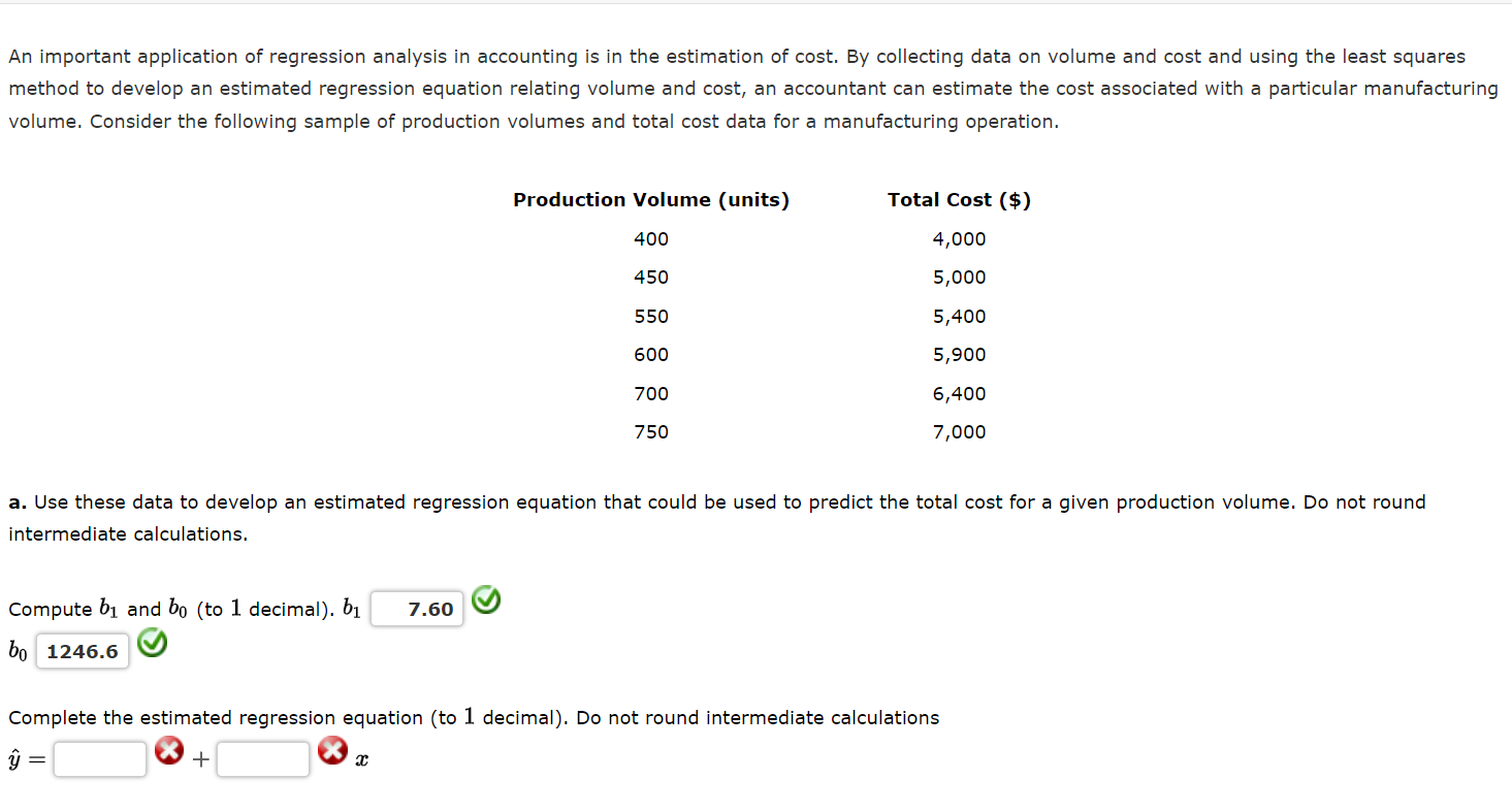 Solved An important application of regression analysis in | Chegg.com