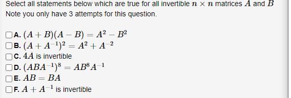 Solved Select All Statements Below Which Are True For All | Chegg.com