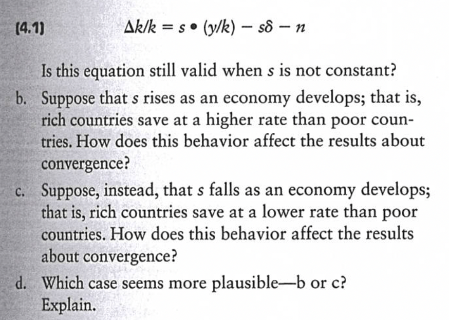 Solved 5. Variations in the saving rate Suppose that the | Chegg.com