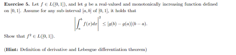 Solved Therem 3.11 ( Lebesgue Differentiation) Let f be a | Chegg.com