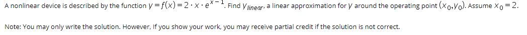 Solved A nonlinear device is described by the function y = | Chegg.com