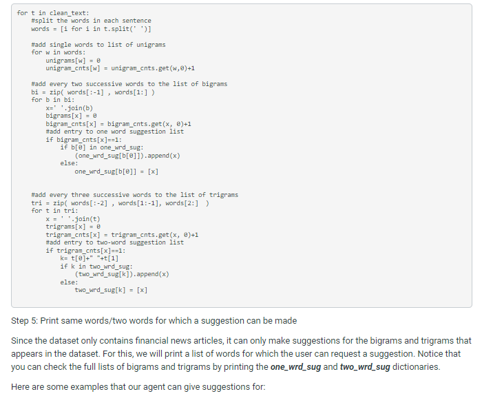 In this lab, we will generate N-grams for a given | Chegg.com