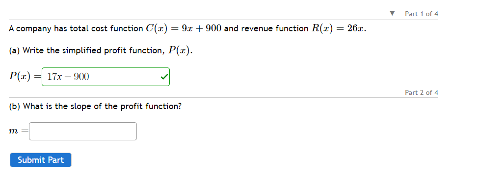 Solved A company has total cost function \\( C(x)=9 x+900 | Chegg.com