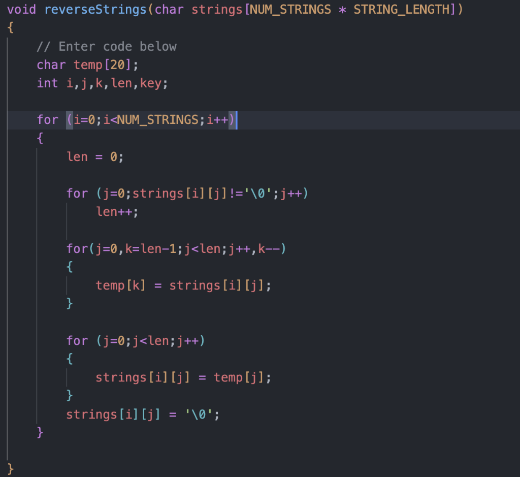 Solved // Problem 7: reverseString (5 points) // Reverse | Chegg.com