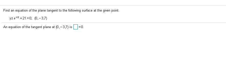Solved Find An Equation Of The Plane Tangent To The