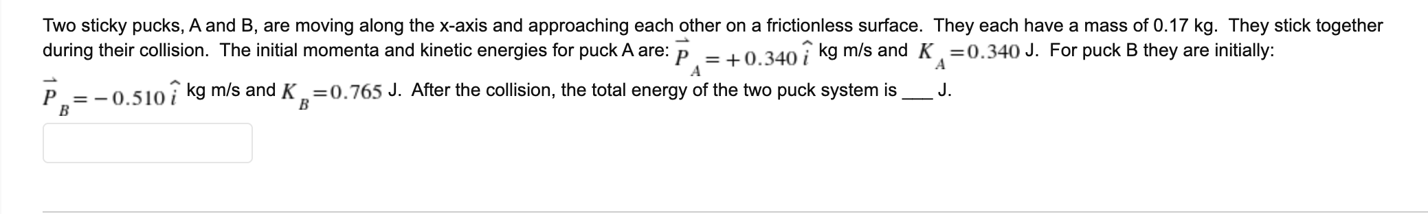 Solved Two Sticky Pucks, A And B, Are Moving Along The | Chegg.com