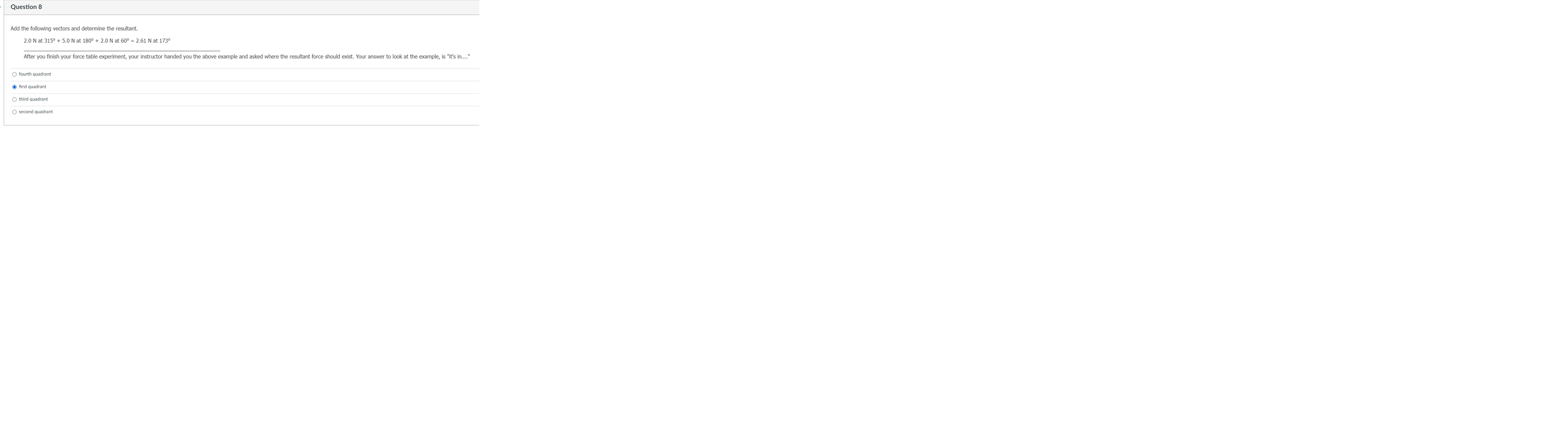 Solved Add the following vectors and determine the | Chegg.com