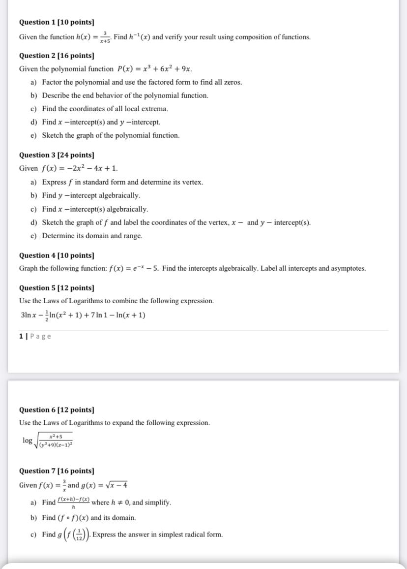 Solved Here I attached my paper. I want a solution for this. | Chegg.com