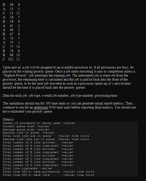 Solved The program simulates a computer with multiple | Chegg.com