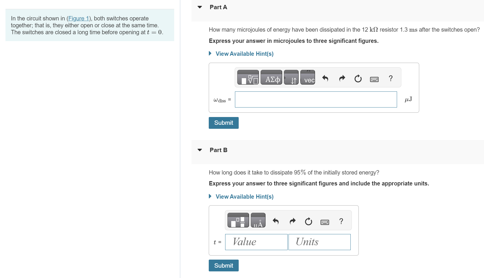 Solved In the circuit shown in (Figure 1), both switches | Chegg.com