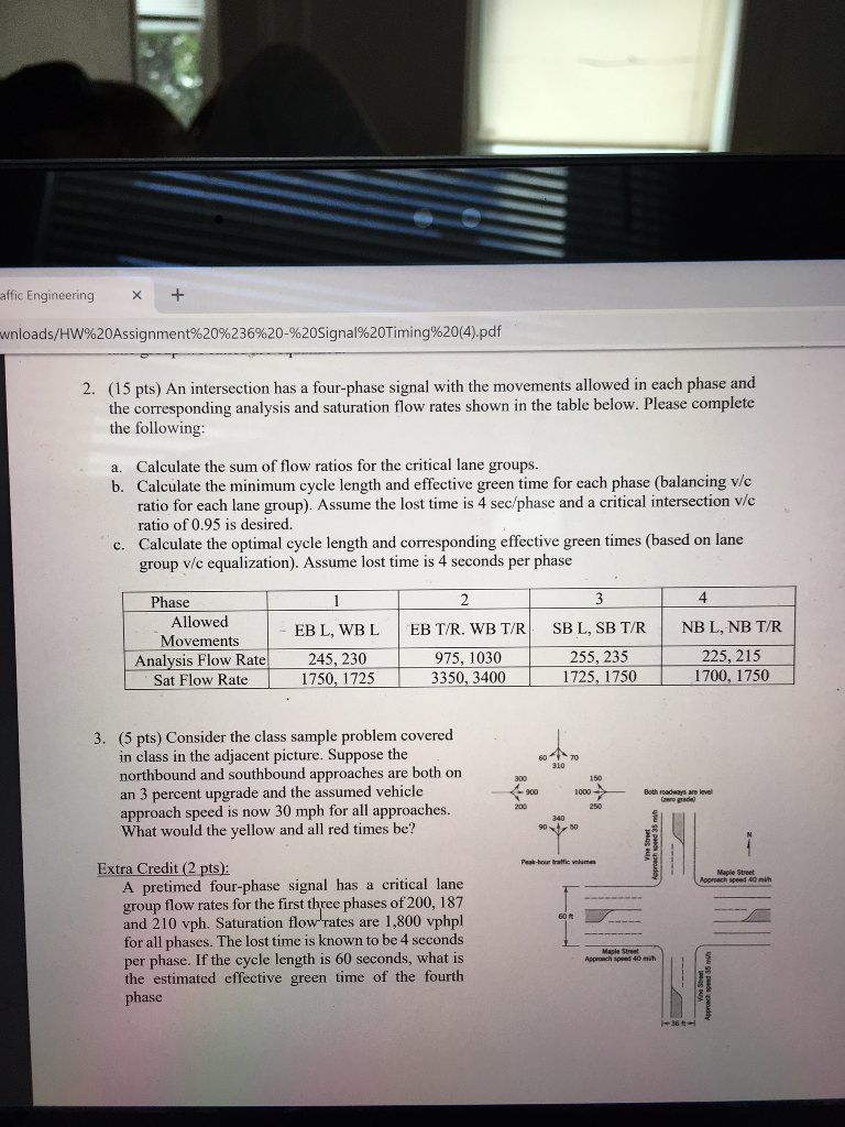 Solved affic Engineering+ wnloads/HW%20Assignment%20% | Chegg.com