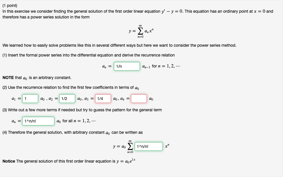 Solved (1 Point) In This Exercise We Consider Finding The | Chegg.com