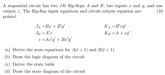 Design A Sequential Circuit With Two Jk Flip Flops And B Inputs ...