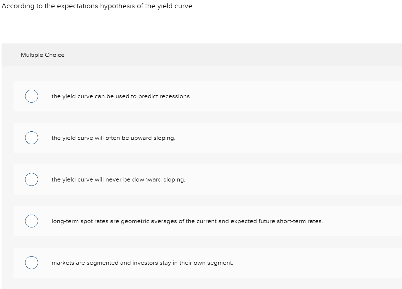 Solved According to the expectations hypothesis of the yield | Chegg.com