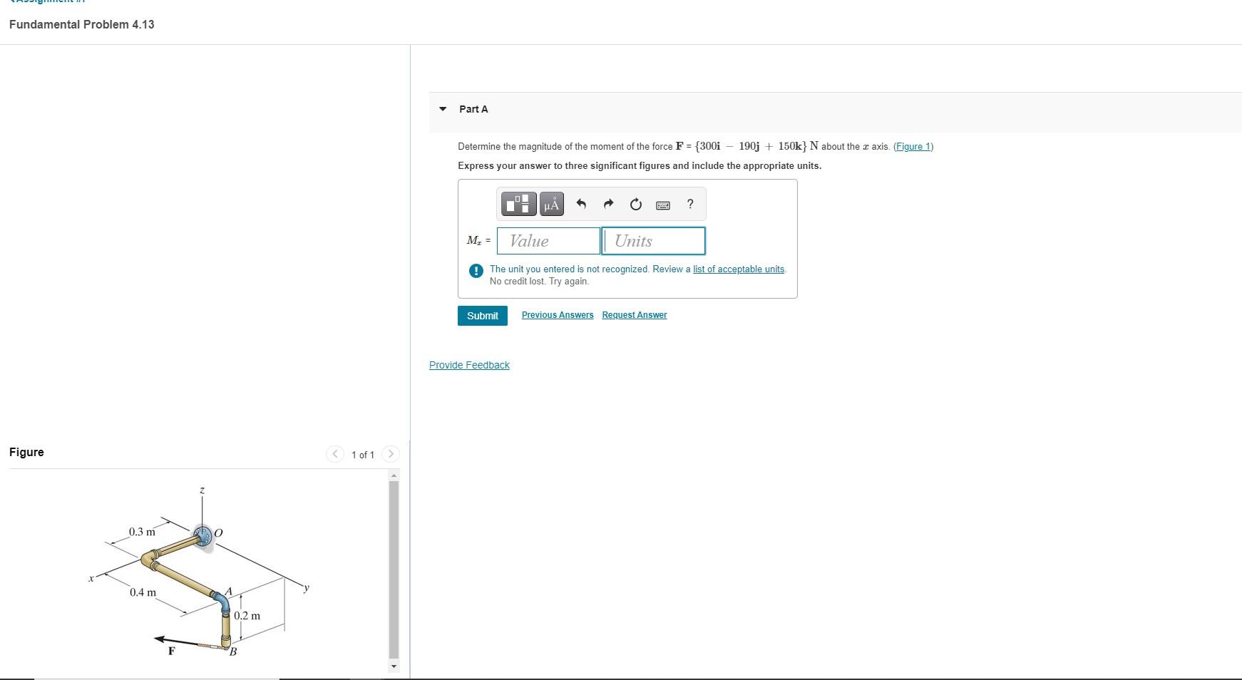 Solved Fundamental Problem 4.13 Part A Determine the | Chegg.com