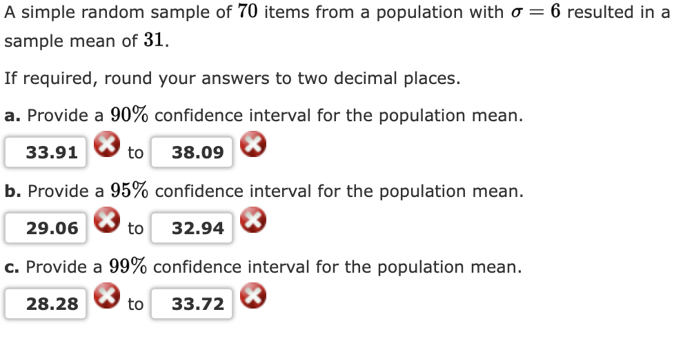 Solved A simple random sample of 70 items from a population | Chegg.com