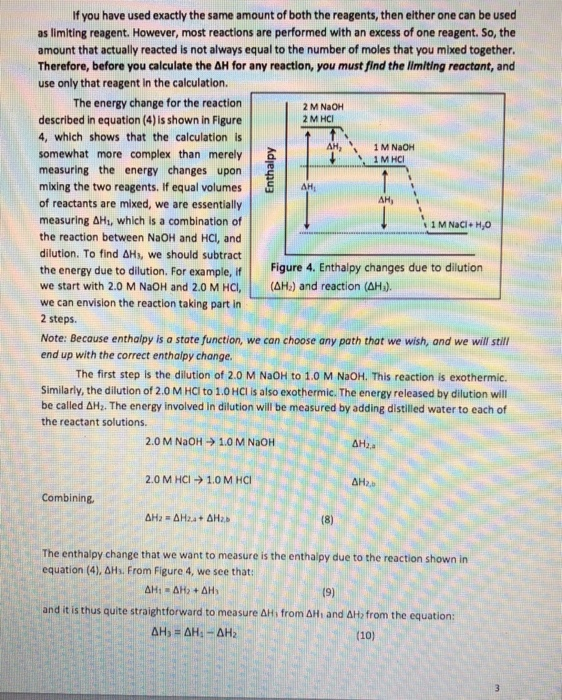 Solved I did an enthalpy lab and I need to calculate the | Chegg.com