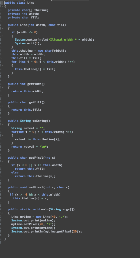 DESCRIPTION I will put Line.java and Screen.java | Chegg.com