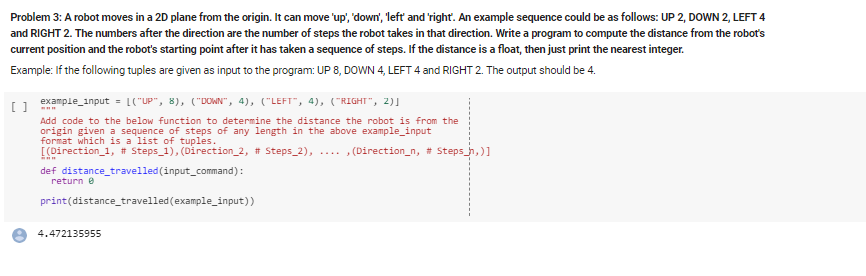 Problem 3: A robot moves in a 2D plane from the | Chegg.com