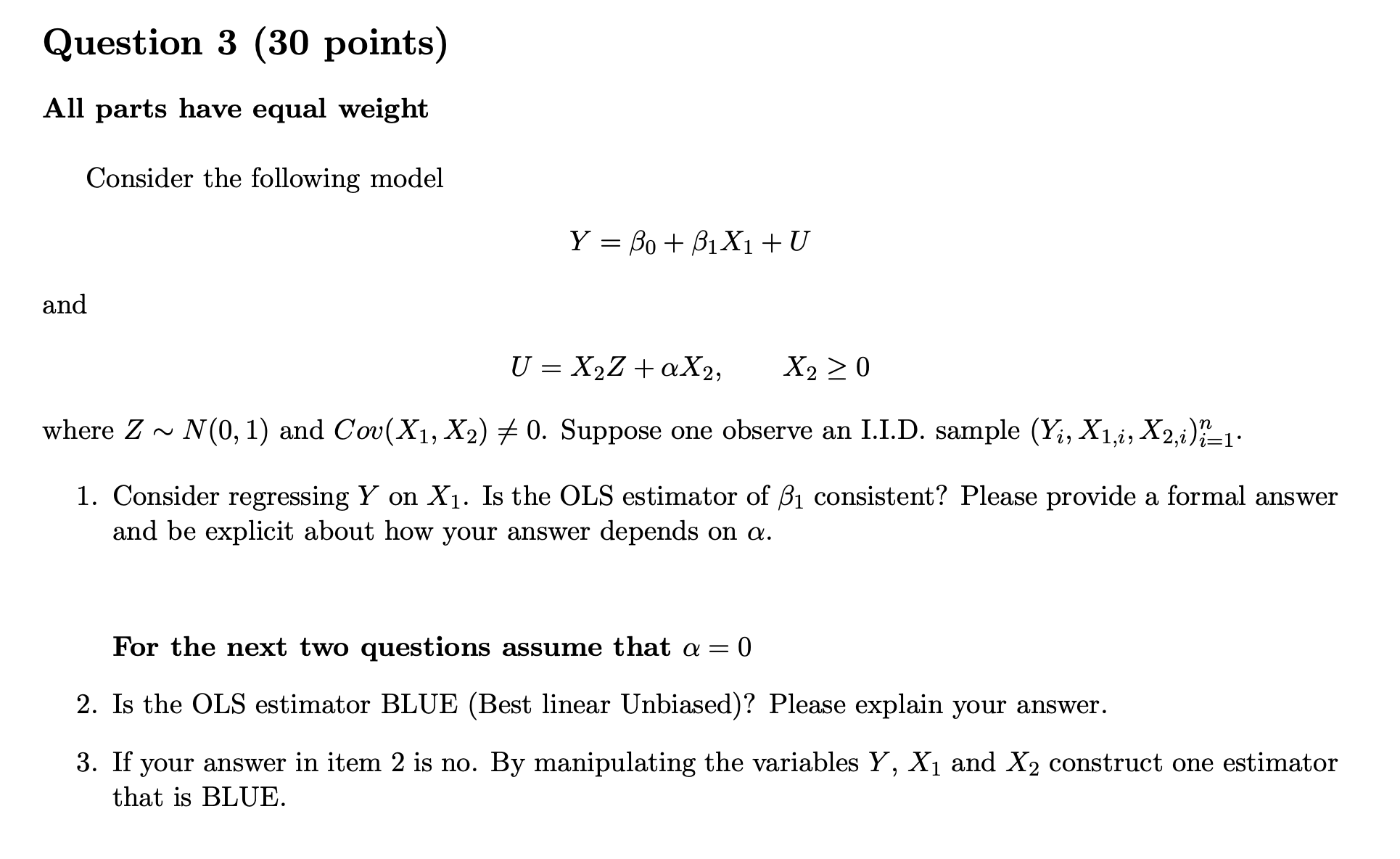 Solved All Parts Have Equal Weight Consider The Following | Chegg.com