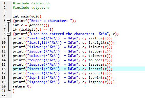 Solved The code here tests a user-entered character and | Chegg.com