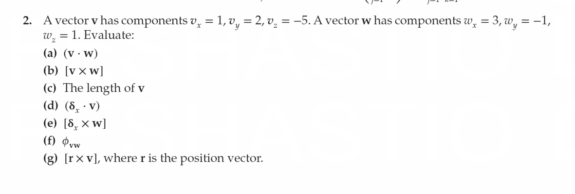 Solved 1 1 1 2 A Vector V Has Components Vx 1 V Chegg Com