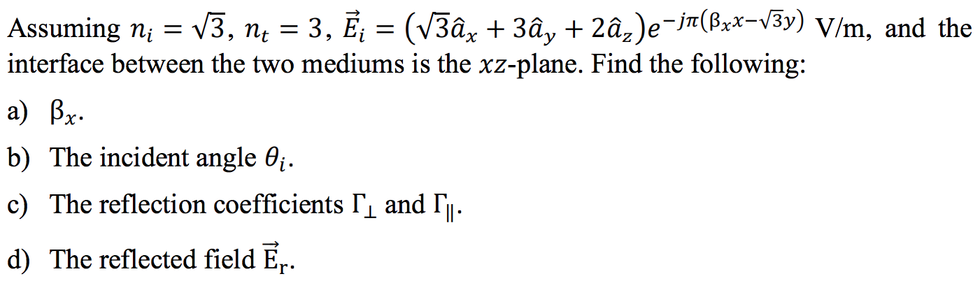 Solved Assuming Ni 73 Ne 3 E V3ax 3ay Za E Chegg Com