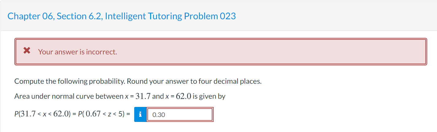 Solved Chapter 06, Section 6.2, Intelligent Tutoring Problem | Chegg.com