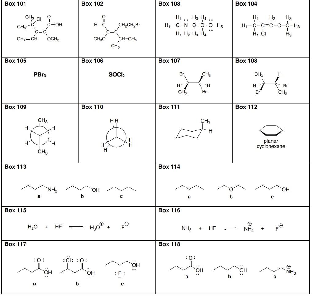 Solved 1. Is the molecule in Box 106 polar or non polar? 2. | Chegg.com