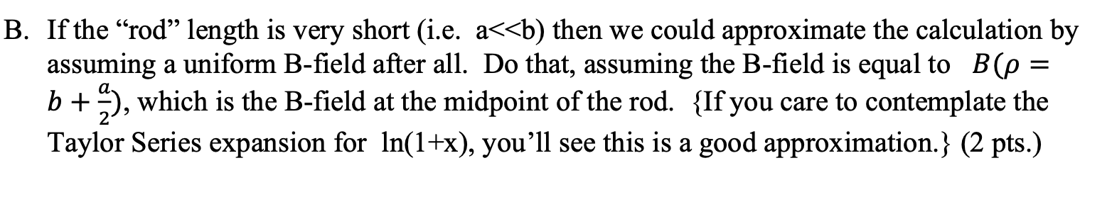 Solved 8. A short rod of length a moves with its velocity v | Chegg.com
