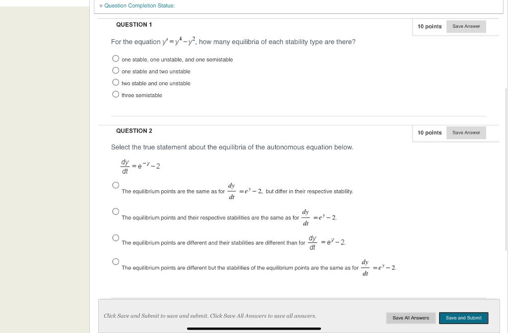 Solved Question Completion Status: QUESTION 1 10 points Save | Chegg.com