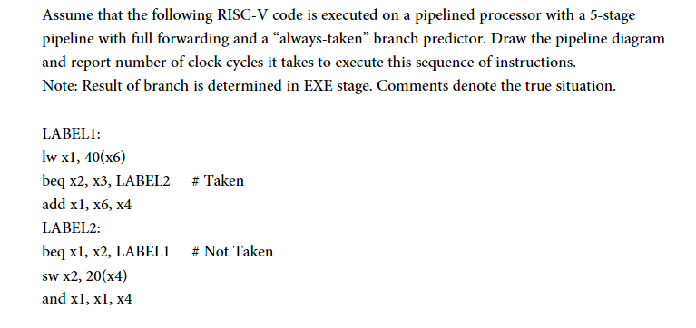 Solved Exercise 6.52 Explain how the following RISC-V