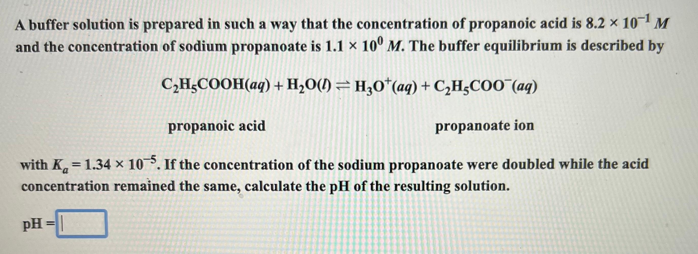 Solved A buffer solution is prepared in such a way that the | Chegg.com
