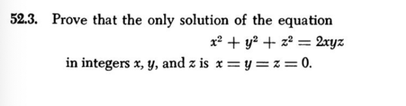 Solved 52 3 Prove That The Only Solution Of The Equation X2 Chegg Com