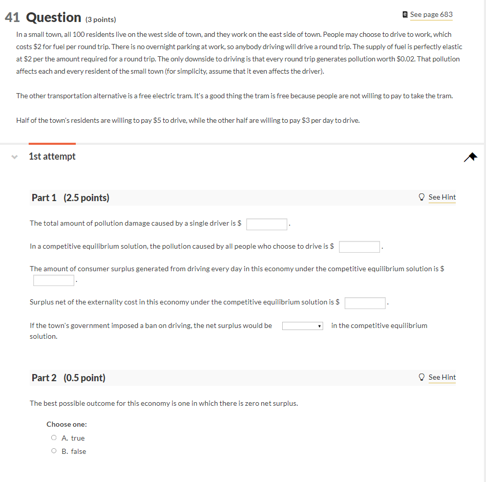 Solved 11 Question (3 points) e See page 683 In a small | Chegg.com