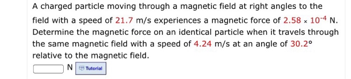 Solved A Charged Particle Moving Through A Magnetic Field At | Chegg.com