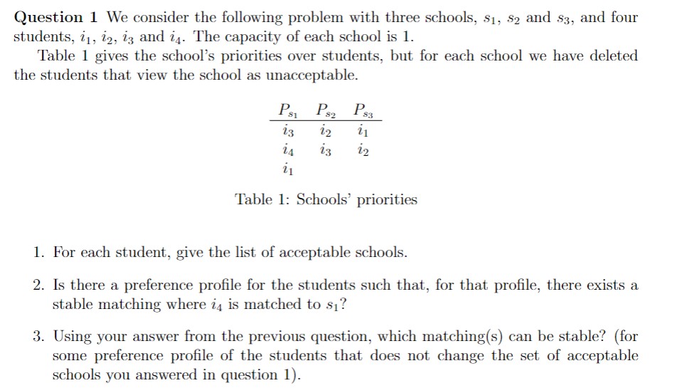 Solved Question 1 We Consider The Following Problem With | Chegg.com