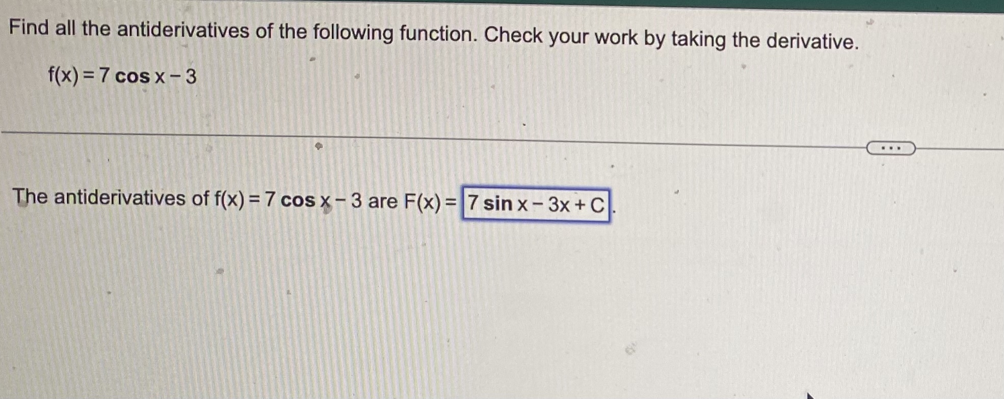 Solved Find All The Antiderivatives Of The Following | Chegg.com